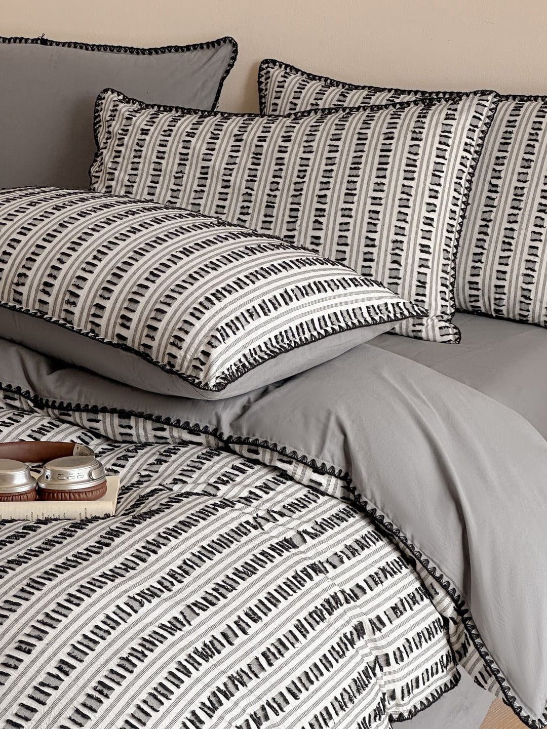 Stitchline Cotton Clip-Jacquard Duvet Cover Set original reference image 28