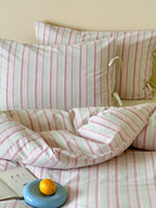 Stripe Social Washed Cotton Duvet Cover original reference image 5