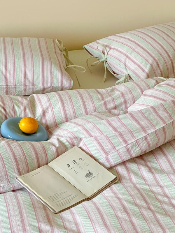 Stripe Social Washed Cotton Duvet Cover original reference image 6