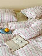 Stripe Social Washed Cotton Duvet Cover original reference image 6