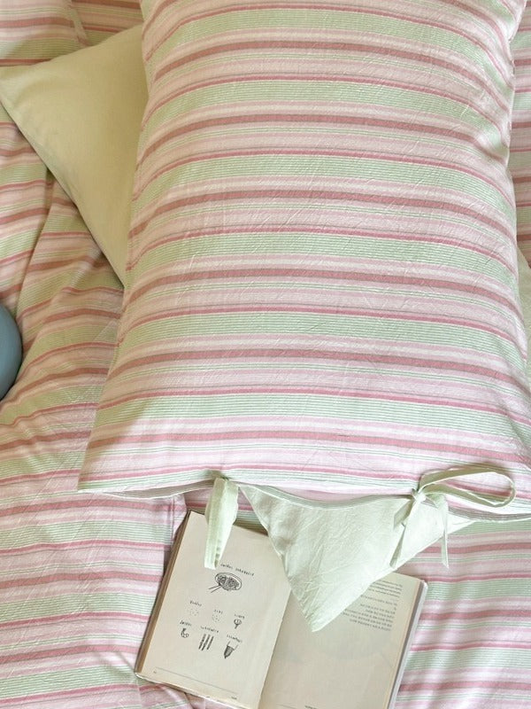 Stripe Social Washed Cotton Duvet Cover original reference image 7