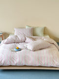 Stripe Social Washed Cotton Duvet Cover original reference image 8