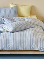 Stripe Social Washed Cotton Duvet Cover original reference image 9
