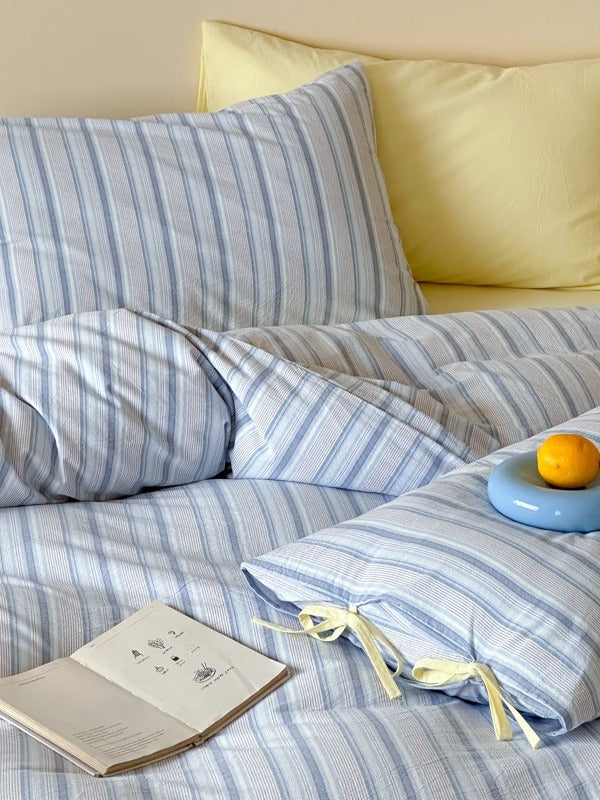 Stripe Social Washed Cotton Duvet Cover original reference image 10