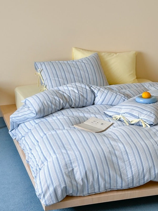 Stripe Social Washed Cotton Duvet Cover original reference image 11