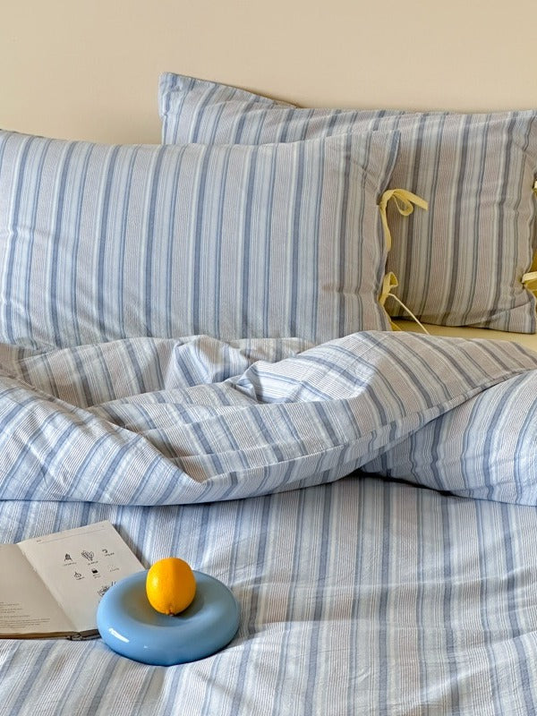 Stripe Social Washed Cotton Duvet Cover original reference image 13