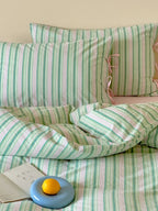 Stripe Social Washed Cotton Duvet Cover original reference image 21