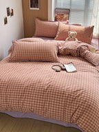 Sunnyside Cotton Plaid Duvet Cover Set original reference image 1
