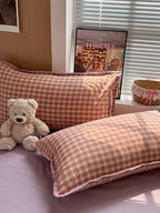 Sunnyside Cotton Plaid Duvet Cover Set original reference image 5