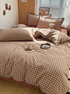 Sunnyside Cotton Plaid Duvet Cover Set original reference image 7