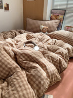 Sunnyside Cotton Plaid Duvet Cover Set original reference image 9