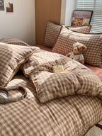 Sunnyside Cotton Plaid Duvet Cover Set original reference image 11