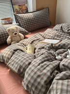 Sunnyside Cotton Plaid Duvet Cover Set original reference image 19