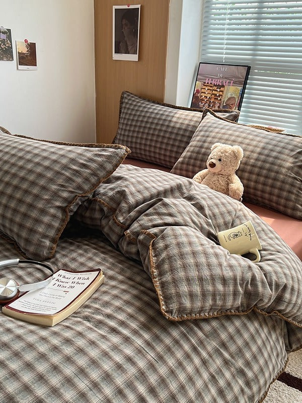 Sunnyside Cotton Plaid Duvet Cover Set original reference image 21