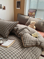 Sunnyside Cotton Plaid Duvet Cover Set original reference image 21