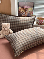 Sunnyside Cotton Plaid Duvet Cover Set original reference image 22