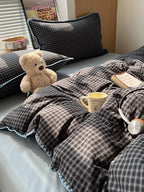 Sunnyside Cotton Plaid Duvet Cover Set original reference image 25