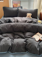 Sunnyside Cotton Plaid Duvet Cover Set original reference image 26
