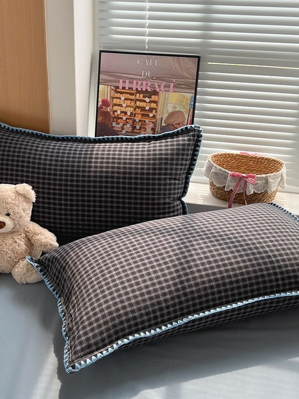 Sunnyside Cotton Plaid Duvet Cover Set original reference image 28
