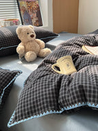 Sunnyside Cotton Plaid Duvet Cover Set original reference image 30
