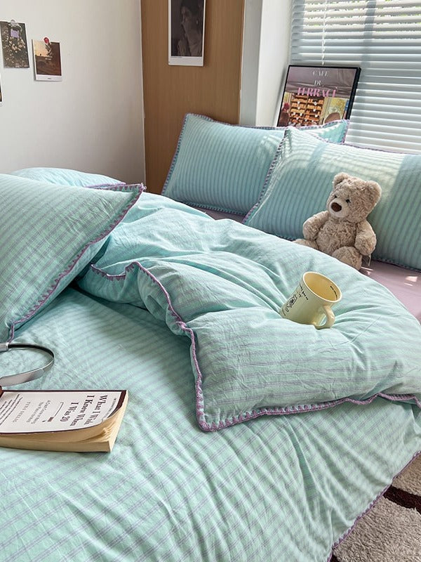 Sunnyside Cotton Plaid Duvet Cover Set original reference image 33