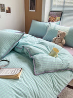 Sunnyside Cotton Plaid Duvet Cover Set original reference image 33