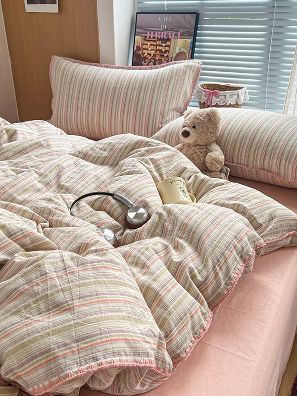 Sunnyside Cotton Plaid Duvet Cover Set original reference image 40