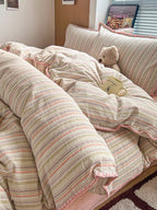 Sunnyside Cotton Plaid Duvet Cover Set original reference image 41