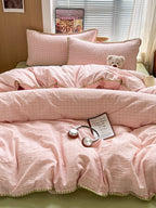 Sunnyside Cotton Plaid Duvet Cover Set original reference image 43