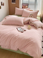 Sunnyside Cotton Plaid Duvet Cover Set original reference image 44