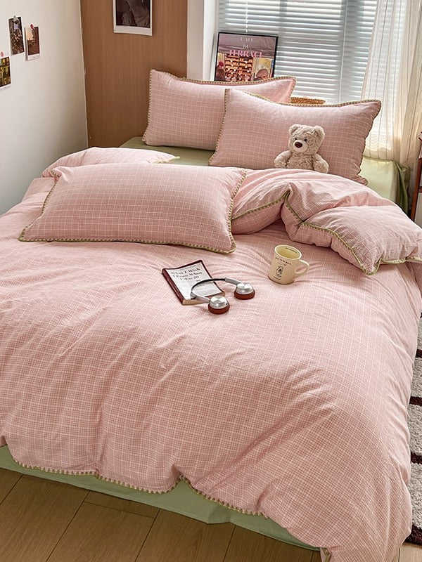 Sunnyside Cotton Plaid Duvet Cover Set original reference image 44