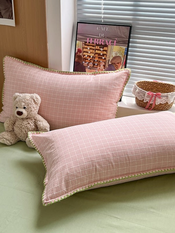 Sunnyside Cotton Plaid Duvet Cover Set original reference image 45