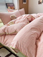 Sunnyside Cotton Plaid Duvet Cover Set original reference image 47