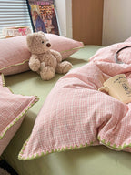 Sunnyside Cotton Plaid Duvet Cover Set original reference image 48
