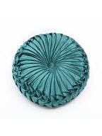 Colorful Round Pleated Velvet Cushion
