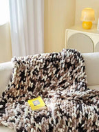 Tie-dyed Chunky Knitted Blanket