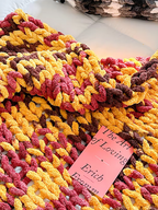 Tie-dyed Chunky Knitted Blanket