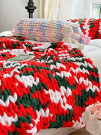 Tie-dyed Chunky Knitted Blanket