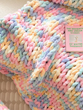 Tie-dyed Chunky Knitted Blanket