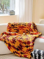 Tie-dyed Chunky Knitted Blanket