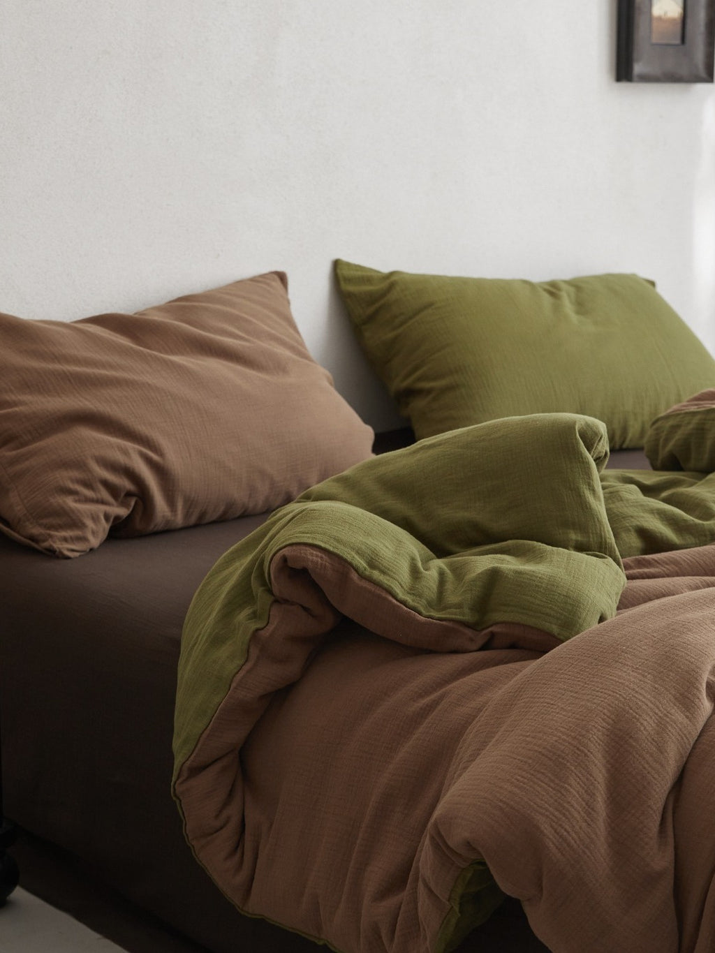 Tricolor Drift Reversible Cotton Muslin Duvet Cover original reference image 5