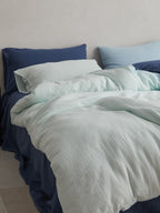 Tricolor Drift Reversible Cotton Muslin Duvet Cover original reference image 9