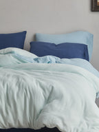 Tricolor Drift Reversible Cotton Muslin Duvet Cover original reference image 10