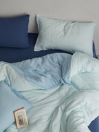 Tricolor Drift Reversible Cotton Muslin Duvet Cover original reference image 11
