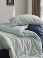 Tricolor Drift Reversible Cotton Muslin Duvet Cover original reference image 12