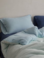 Tricolor Drift Reversible Cotton Muslin Duvet Cover original reference image 13