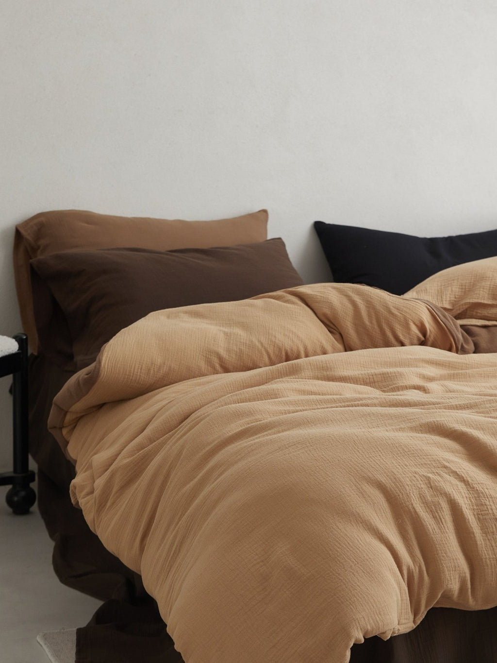 Tricolor Drift Reversible Cotton Muslin Duvet Cover original reference image 17