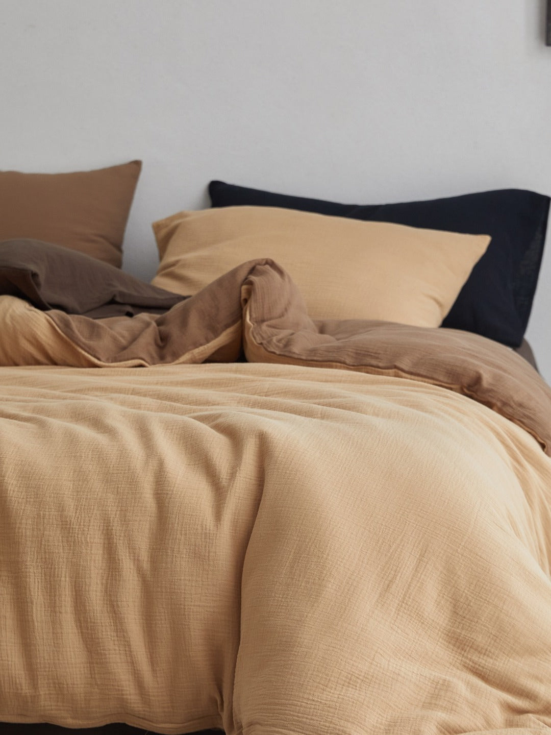 Tricolor Drift Reversible Cotton Muslin Duvet Cover original reference image 18