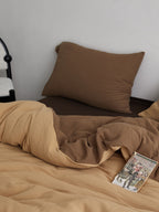 Tricolor Drift Reversible Cotton Muslin Duvet Cover original reference image 19