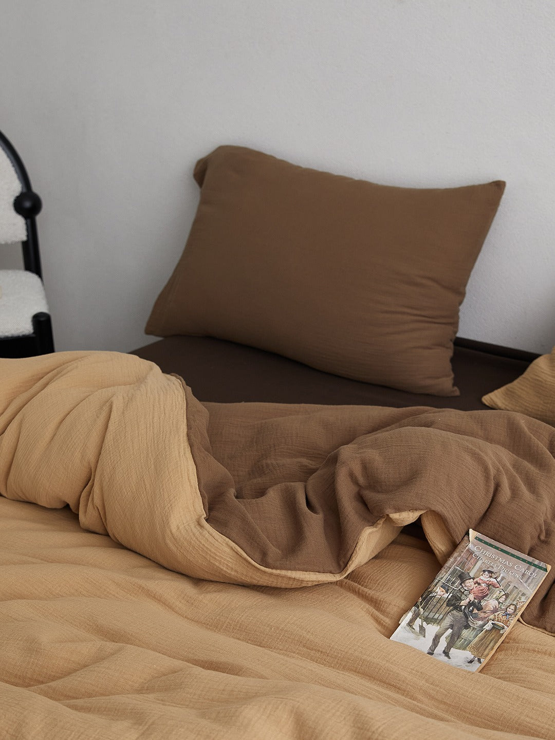 Tricolor Drift Reversible Cotton Muslin Duvet Cover original reference image 19